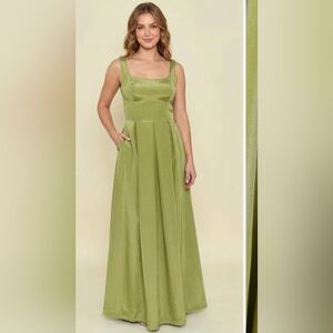 Chic Olive Green Maxi Dress
